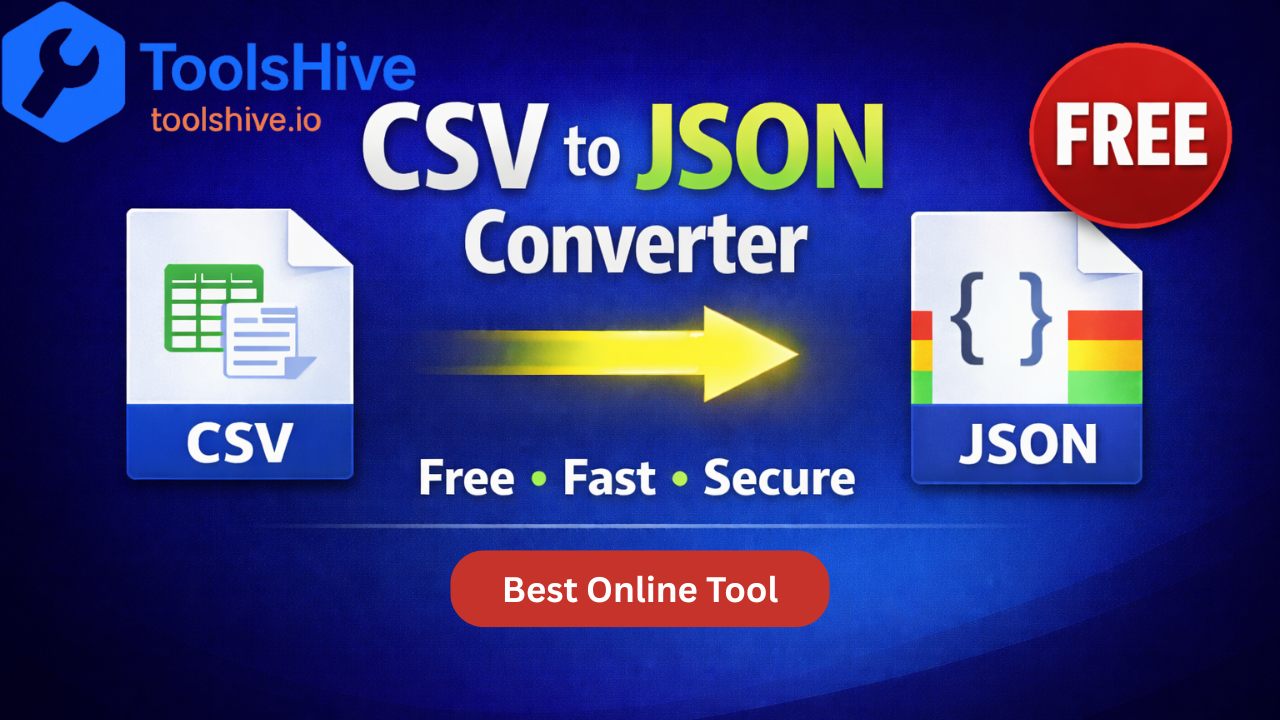 CSV to JSON Converter – Free, Fast & Secure Online Tool