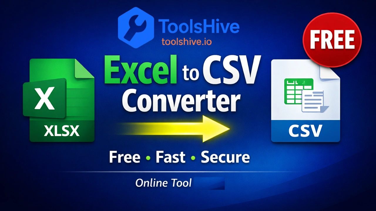Excel to CSV Converter – Free, Fast & Secure Online Tool